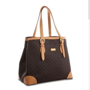 Rioni‎ Signature North-South Tote Handbag Purse, Brown and Tan, NWT